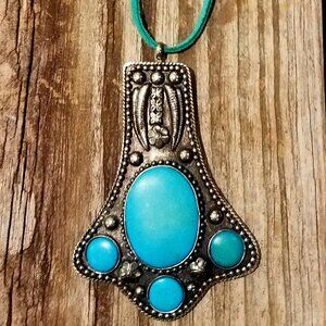 Turq and silver Pendant